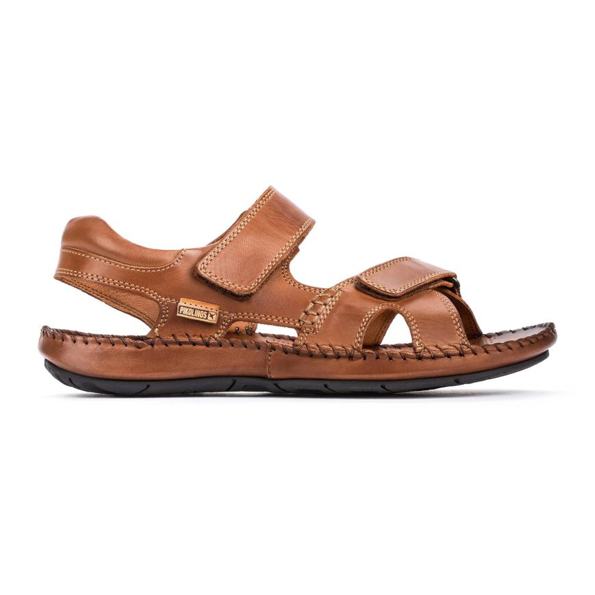 Men\'s Pikolinos TARIFA Sandals Brown | NZ Z59Q287